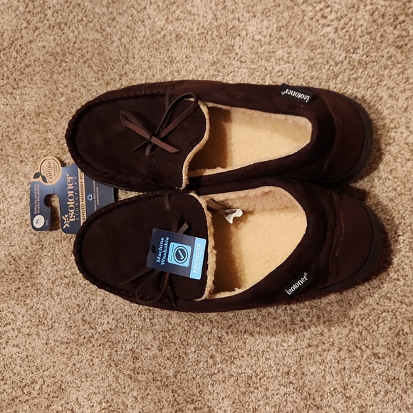 isotoner|memory foam slippers|extra large 11-12 - Picture 1 of 4